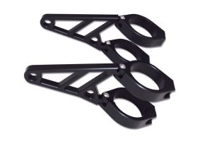 CNC Alu Lampenhalter Set für 35-37 mm Durchmesser, schwarz