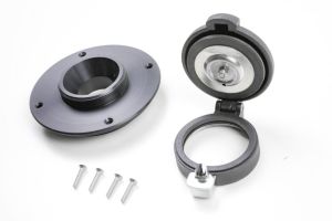 Tankdeckel Monza für BMW K75/100/1100 Modelle inklusive Adapter in schwarz