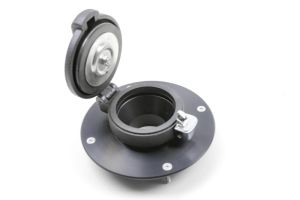 Tankdeckel Monza für BMW K75/100/1100 Modelle inklusive Adapter in schwarz