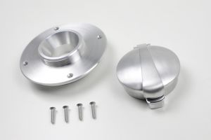Tankdeckel Monza für BMW K75/100/1100 Modelle inklusive Adapter in Alu gebürstet
