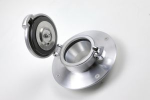 Tankdeckel Monza für BMW K75/100/1100 Modelle inklusive Adapter in Alu gebürstet