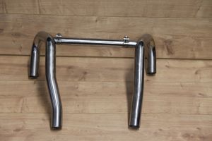 BMW R80 R100 Monolver mit Ölkühler Edelstahl Krümmer mit Interferenzrohr