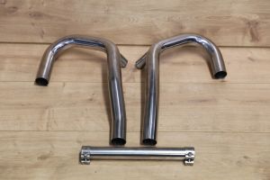 BMW R80 R100 Monolver mit Ölkühler Edelstahl Krümmer mit Interferenzrohr