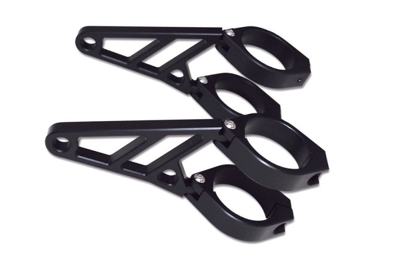CNC Alu Lampenhalter Set für 35-37 mm Durchmesser, schwarz