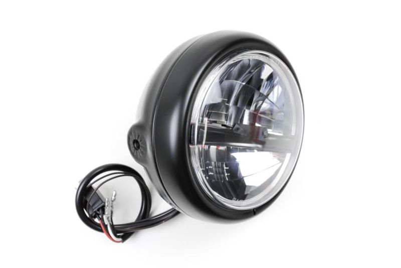 LED-Scheinwerfer Pecos 5 3/4 Zoll schwarz matt, seitliche Befestigung