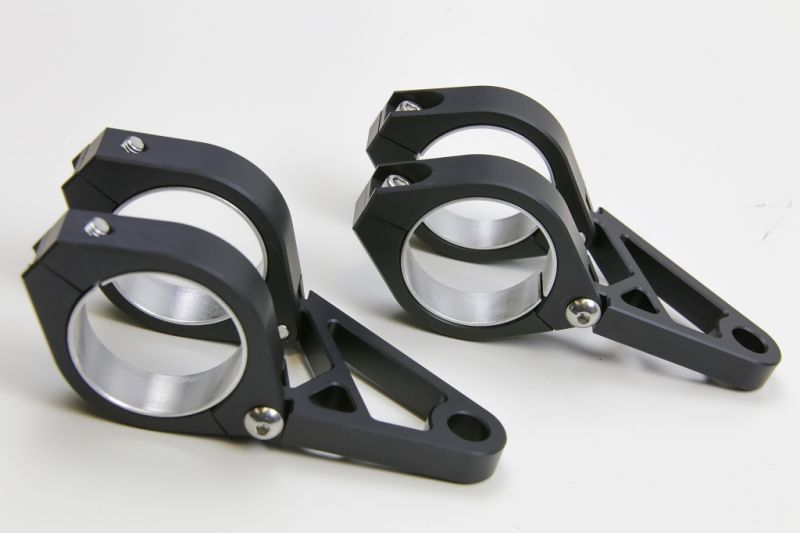 CNC Alu Lampenhalter Set für 35-37 mm Durchmesser, schwarz