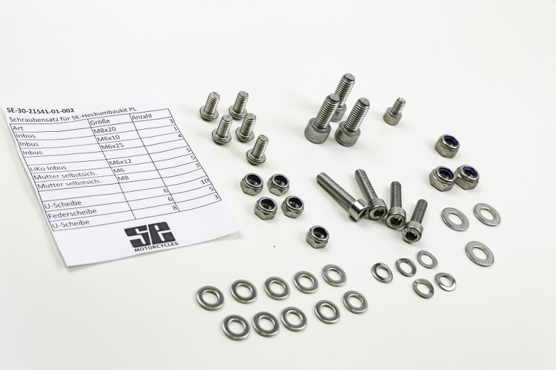 Schraubensatz Edelstahl für SE-Heckumbau Kit BMW Paralever