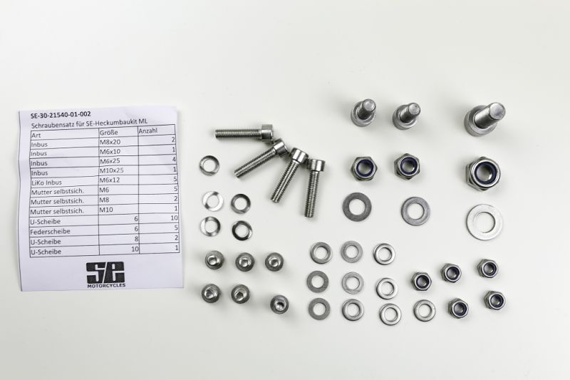 Schraubensatz Edelstahl für SE Heckumbau Kit BMW Monolever