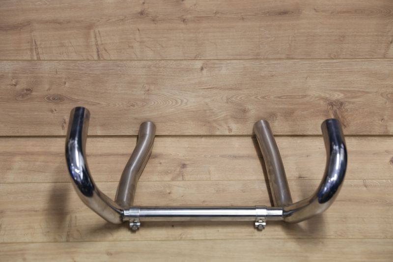 BMW R80 R100 Monolver mit Ölkühler Edelstahl Krümmer mit Interferenzrohr