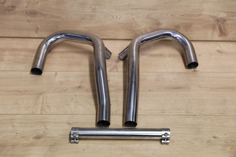 BMW R80 R100 Monolver mit Ölkühler Edelstahl Krümmer mit Interferenzrohr