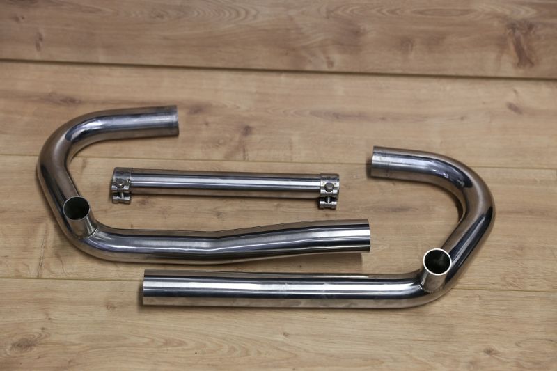 BMW R80 R100 Monolver mit Ölkühler Edelstahl Krümmer mit Interferenzrohr