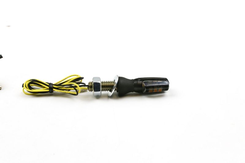 LED Motorradblinker mit Positionslicht, schwarz getönt