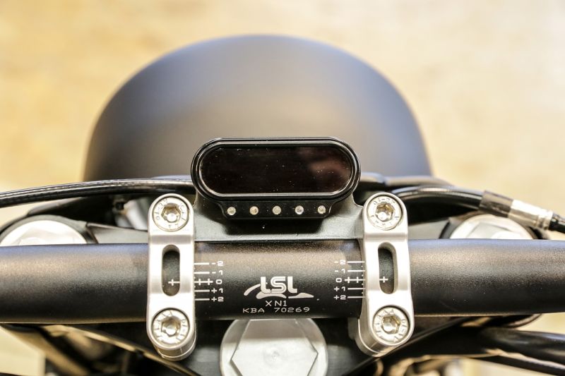Motogadget motoscope mini combi frame housing with indicator lights