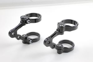 Lampenhalter CNC gefräst mit Blinkeraufnahme für 45mm Gabeldurchmesser