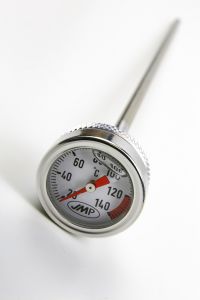 Oil temperature direct gauge Analogue display for oil filler plug