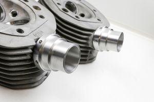 Ansaugstutzen (Paar) Aluminium für Delorto Vergaser